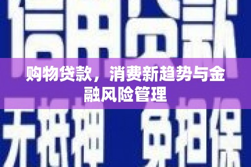 会理购物贷款，消费新趋势与金融风险管理