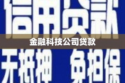 会理金融科技公司贷款