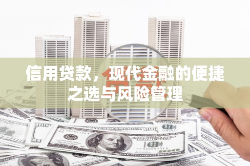 会理信用贷款，现代金融的便捷之选与风险管理