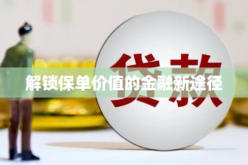 会理解锁保单价值的金融新途径