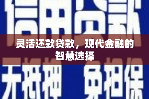 会理灵活还款贷款，现代金融的智慧选择
