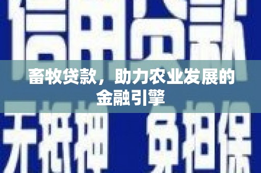 会理畜牧贷款，助力农业发展的金融引擎