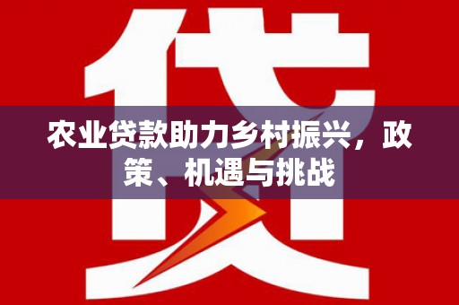 会理农业贷款助力乡村振兴，政策、机遇与挑战