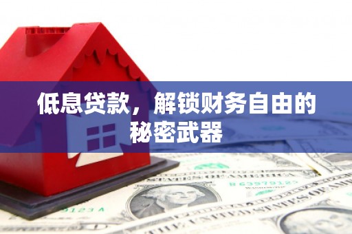 会理低息贷款，解锁财务自由的秘密武器