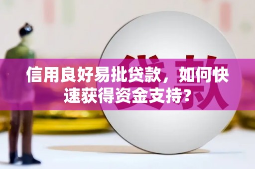 会理信用良好易批贷款，如何快速获得资金支持？