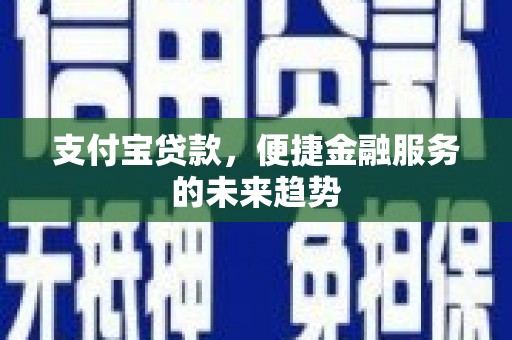 会理支付宝贷款，便捷金融服务的未来趋势