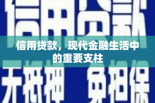 会理信用贷款，现代金融生活中的重要支柱