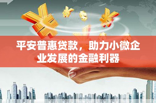 会理平安普惠贷款，助力小微企业发展的金融利器