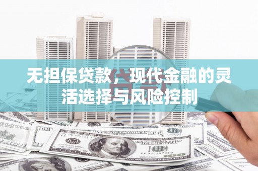 会理无担保贷款，现代金融的灵活选择与风险控制