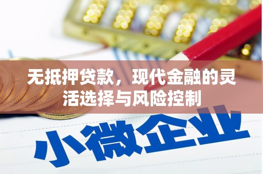 会理无抵押贷款，现代金融的灵活选择与风险控制