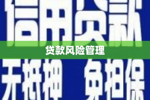 会理贷款风险管理