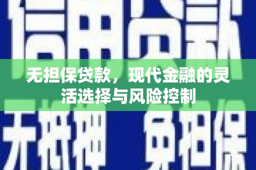 会理无担保贷款，现代金融的灵活选择与风险控制