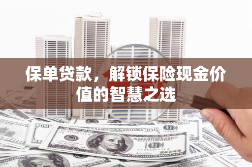 会理保单贷款，解锁保险现金价值的智慧之选