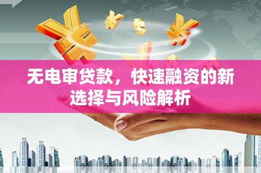 会理无电审贷款，快速融资的新选择与风险解析