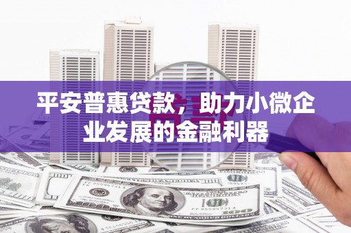 会理平安普惠贷款，助力小微企业发展的金融利器