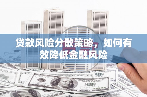 会理贷款风险分散策略，如何有效降低金融风险