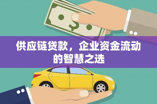 会理供应链贷款，企业资金流动的智慧之选