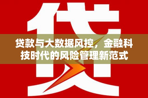 会理贷款与大数据风控，金融科技时代的风险管理新范式