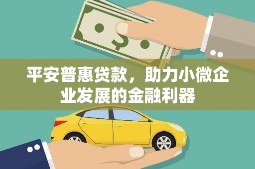 会理平安普惠贷款，助力小微企业发展的金融利器