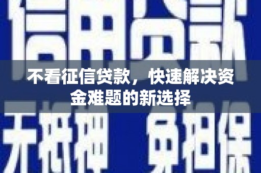 会理不看征信贷款，快速解决资金难题的新选择
