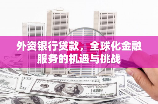 会理外资银行贷款，全球化金融服务的机遇与挑战