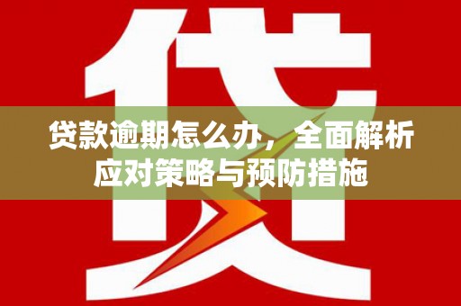 会理贷款逾期怎么办，全面解析应对策略与预防措施