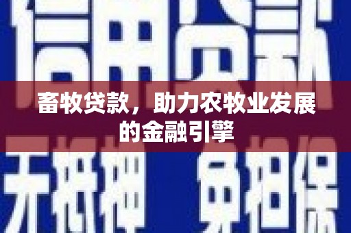 会理畜牧贷款，助力农牧业发展的金融引擎