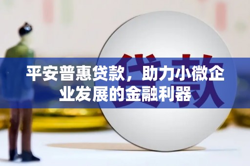会理平安普惠贷款，助力小微企业发展的金融利器