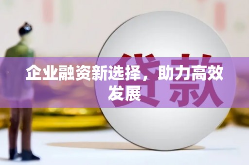 会理企业融资新选择，助力高效发展